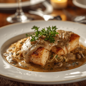 Cordon Bleu de Poulet à la Crème et aux Champignons