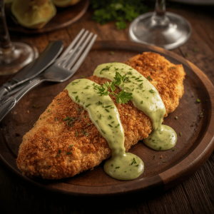 Escalope de Poulet à la Crème et au Poivre Vert