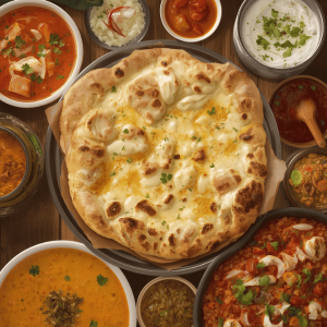Naan au Fromage et Ail